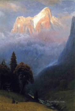  Storm Painting - Storm Among the Alps Albert Bierstadt Mountain